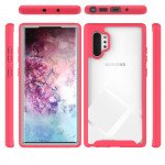 Wholesale Galaxy Note 10 Clear Dual Defense Hybrid Case (Hot Pink)